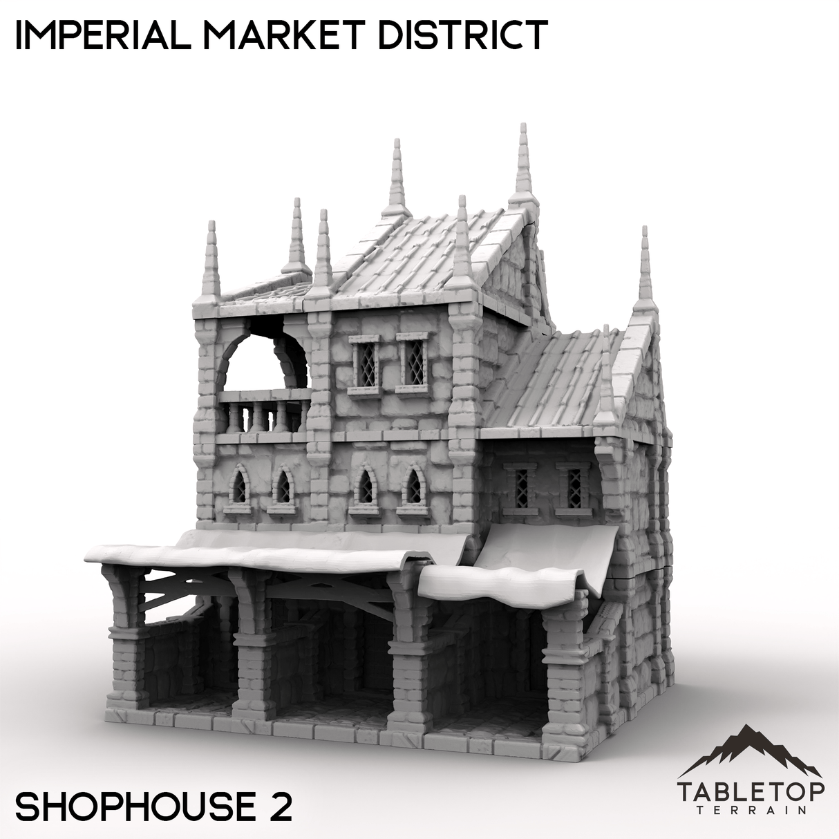 Tabletop Terrain Building Shophouse 2 / 32mm Imperial Market District