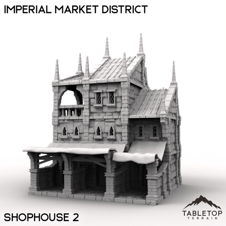 Tabletop Terrain Building Shophouse 2 / 32mm Imperial Market District