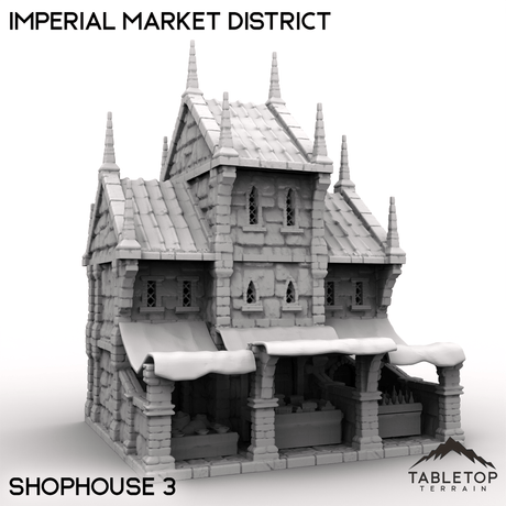 Tabletop Terrain Building Shophouse 3 / 32mm Imperial Market District
