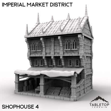 Tabletop Terrain Building Shophouse 4 / 32mm Imperial Market District