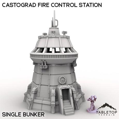 Tabletop Terrain Building Single Bunker / 32mm Castograd Fire Control Station