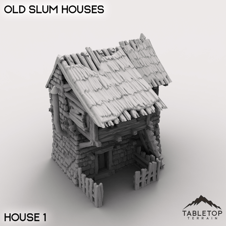 Tabletop Terrain Building Slum House 1 / 32mm Old Slum Houses