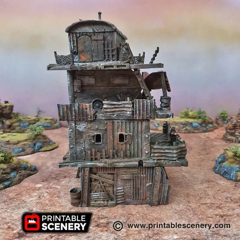 Tabletop Terrain Building Slum Stacks - Apocalyptic Building
