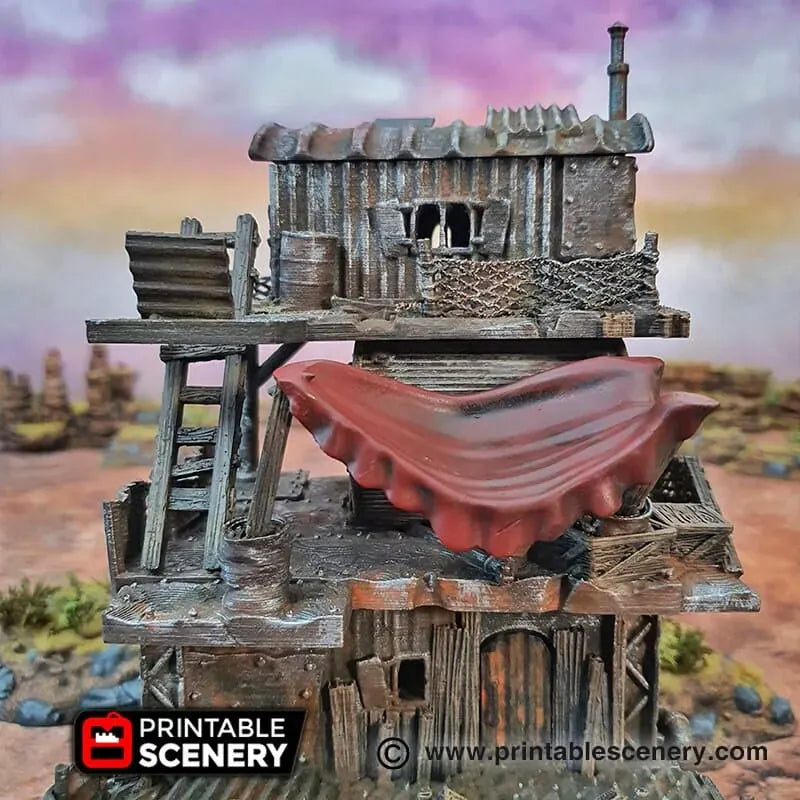 Tabletop Terrain Building Slum Stacks - Apocalyptic Building