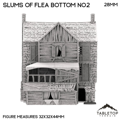 Tabletop Terrain Building Slums of Flea Bottom No.2 - Country & King - Fantasy Historical Building