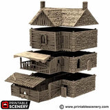 Tabletop Terrain Building Slums of Flea Bottom No.2 - Country & King - Fantasy Historical Building