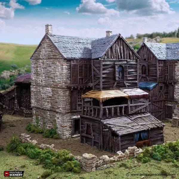Tabletop Terrain Building Slums of Flea Bottom No.2 - Country & King - Fantasy Historical Building