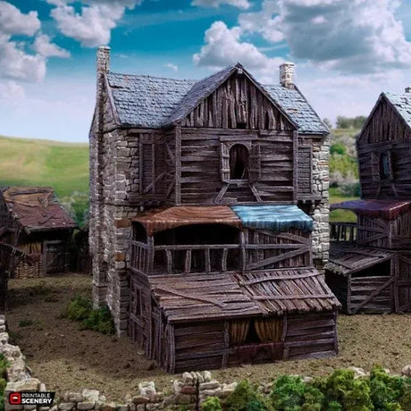 Tabletop Terrain Building Slums of Flea Bottom No.2 - Country & King - Fantasy Historical Building