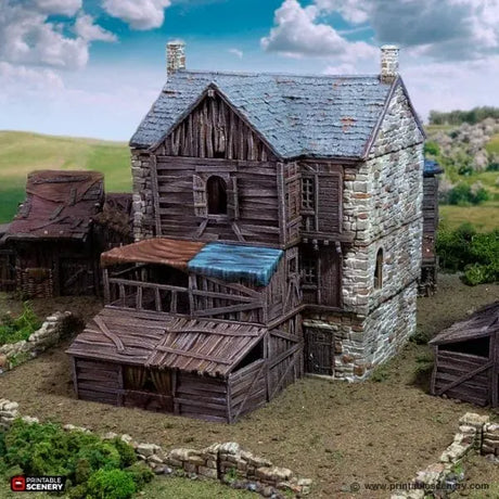 Tabletop Terrain Building Slums of Flea Bottom No.2 - Country & King - Fantasy Historical Building
