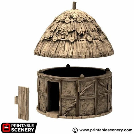 Tabletop Terrain Building Small Round House - Country & King - Fantasy Historical Building