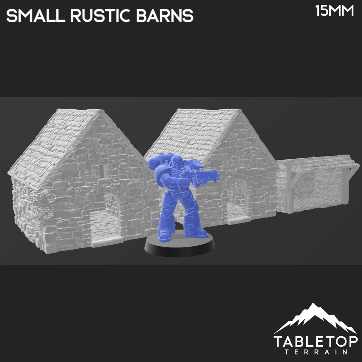 Tabletop Terrain Building Small Rustic Barns - Country & King - Fantasy Historical Building