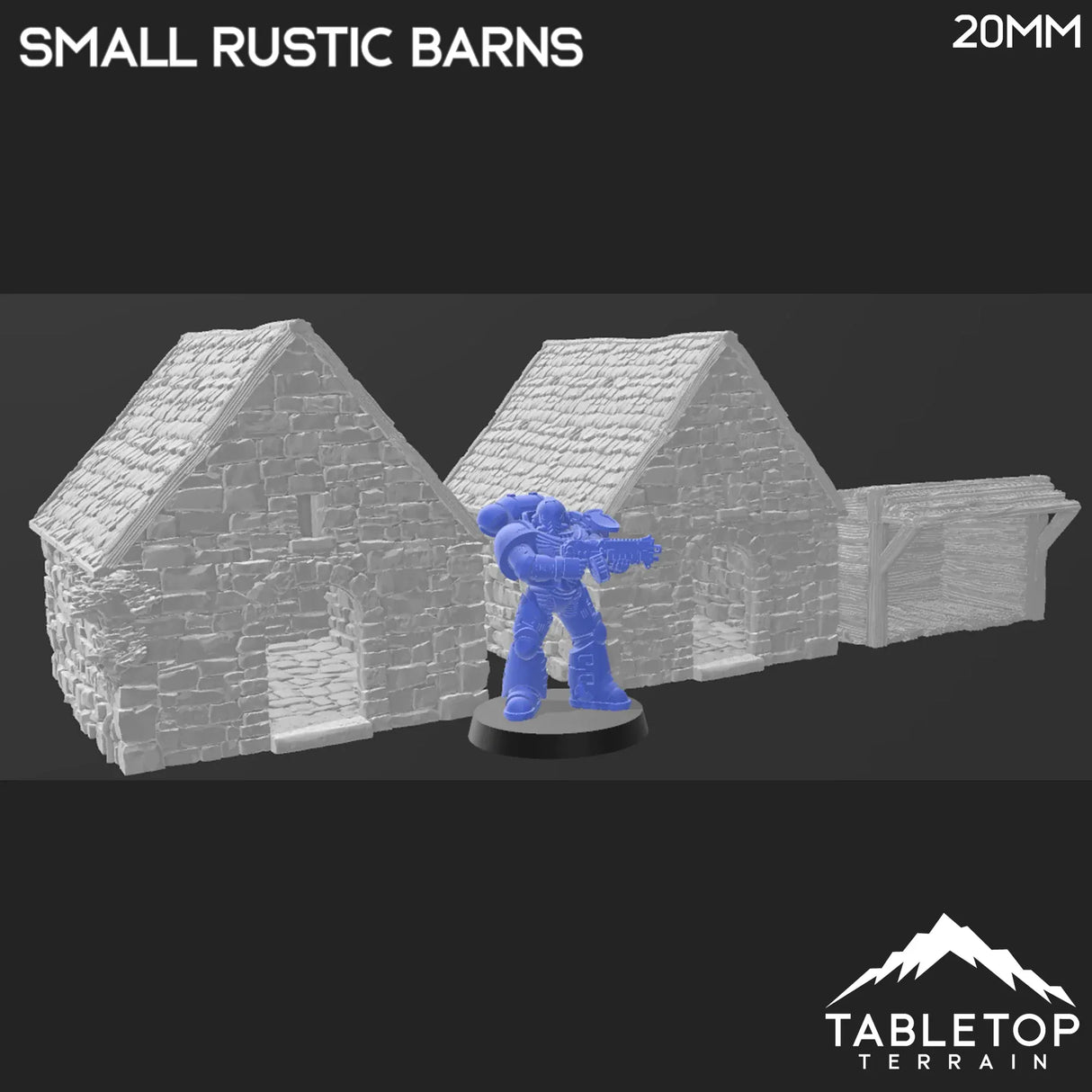 Tabletop Terrain Building Small Rustic Barns - Country & King - Fantasy Historical Building