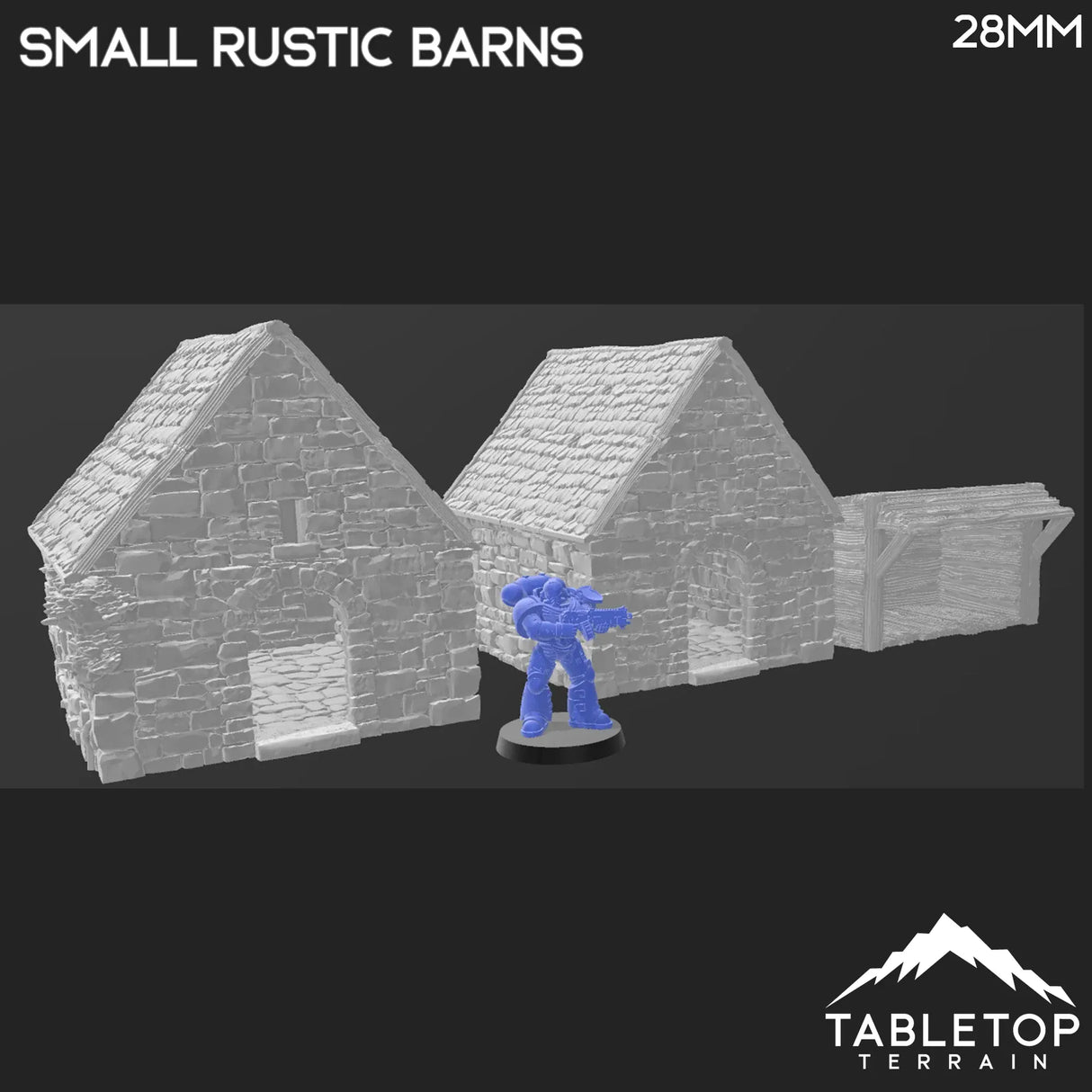 Tabletop Terrain Building Small Rustic Barns - Country & King - Fantasy Historical Building