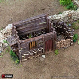 Tabletop Terrain Building Small Shanty - Country & King - Fantasy Historical Building