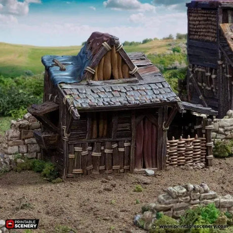 Tabletop Terrain Building Small Shanty - Country & King - Fantasy Historical Building