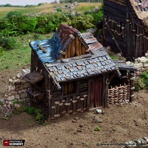 Tabletop Terrain Building Small Shanty - Country & King - Fantasy Historical Building