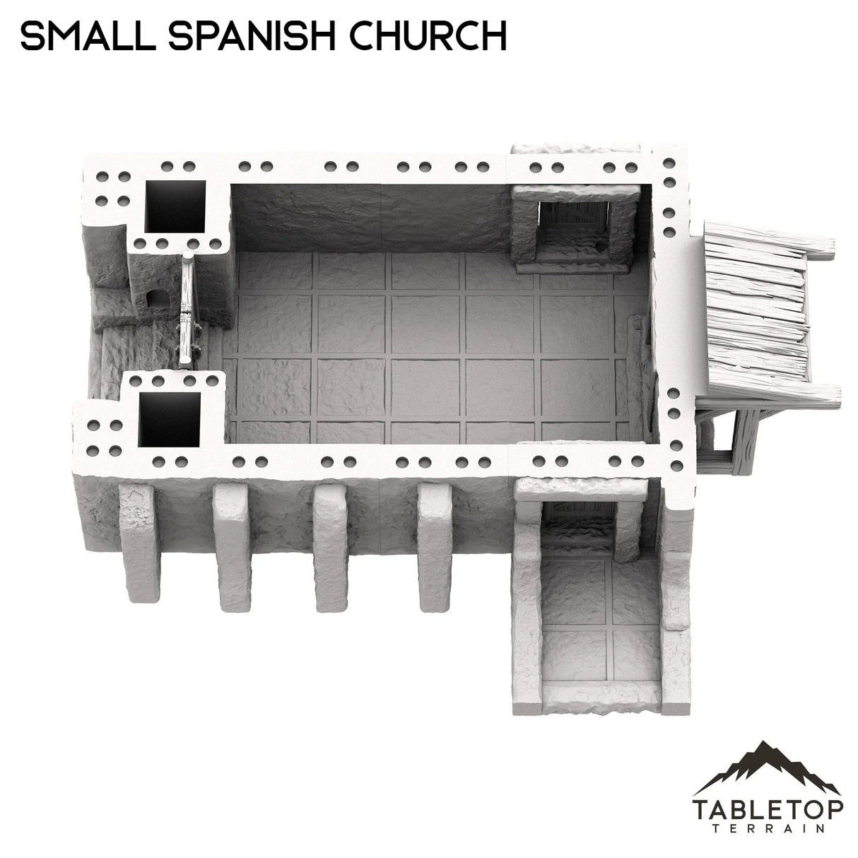 Tabletop Terrain Building Small Spanish Church - Old Wild Western Rush