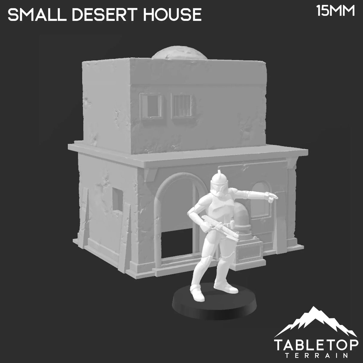 Tabletop Terrain Building Small Two Story Desert House - Star Wars Legion Building
