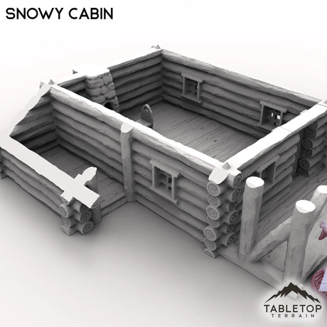 Tabletop Terrain Building Snowy Cabin