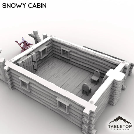 Tabletop Terrain Building Snowy Cabin