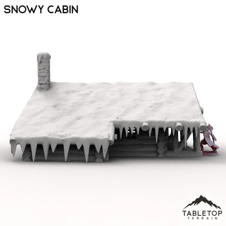 Tabletop Terrain Building Snowy Cabin