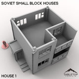 Tabletop Terrain Building Soviet Small Block Houses