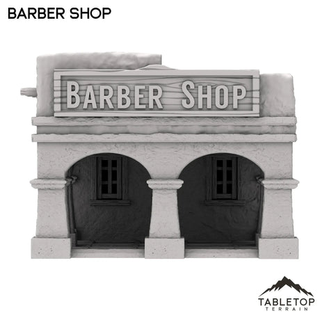 Tabletop Terrain Building Spanish Barber Shop - Old Wild Western Rush