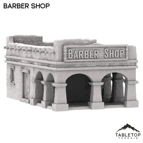 Tabletop Terrain Building Spanish Barber Shop - Old Wild Western Rush
