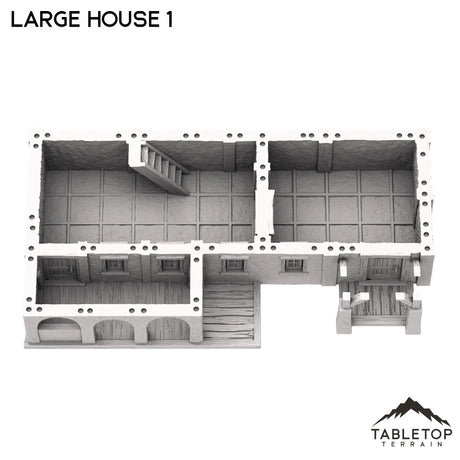 Tabletop Terrain Building Spanish Large House 1 - Old Wild Western Rush