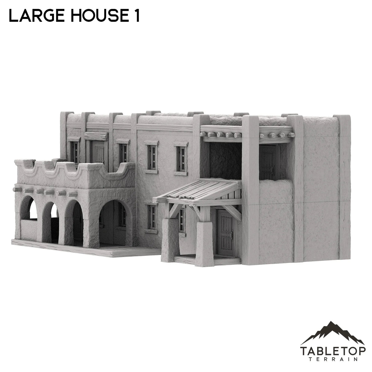 Tabletop Terrain Building Spanish Large House 1 - Old Wild Western Rush