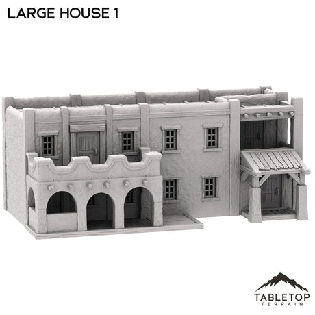 Tabletop Terrain Building Spanish Large House 1 - Old Wild Western Rush