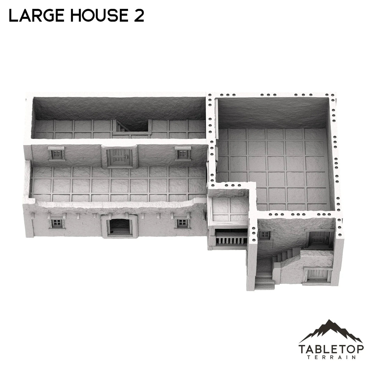 Tabletop Terrain Building Spanish Large House 2 - Old Wild Western Rush