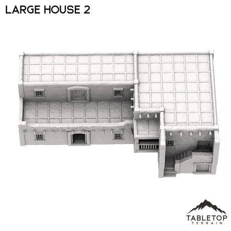 Tabletop Terrain Building Spanish Large House 2 - Old Wild Western Rush