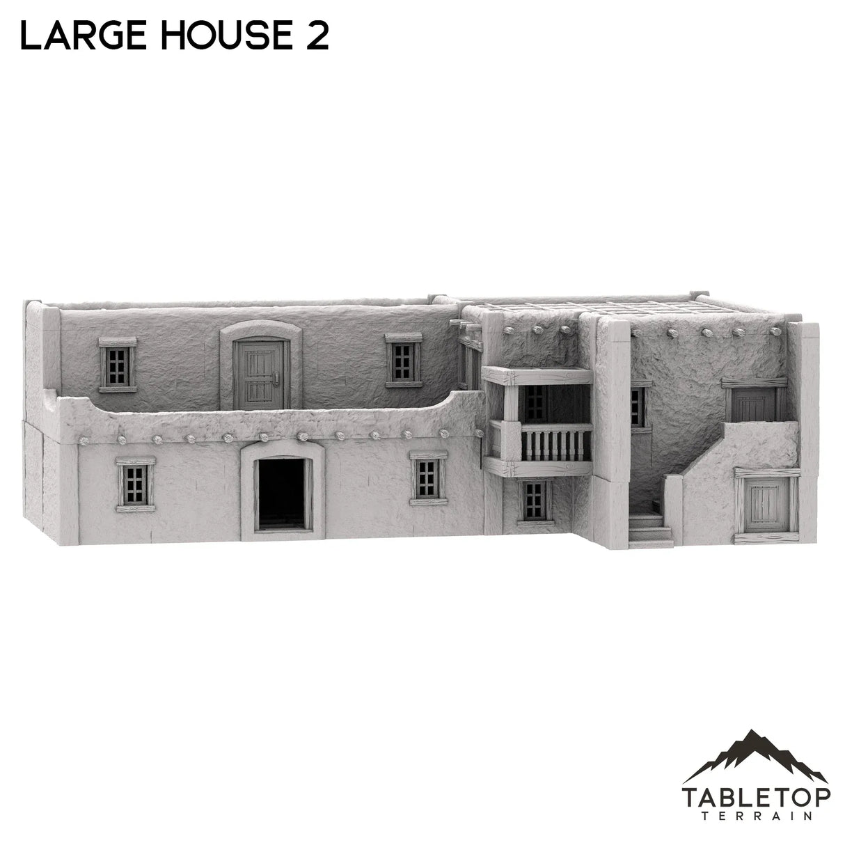 Tabletop Terrain Building Spanish Large House 2 - Old Wild Western Rush
