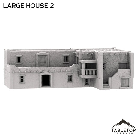 Tabletop Terrain Building Spanish Large House 2 - Old Wild Western Rush