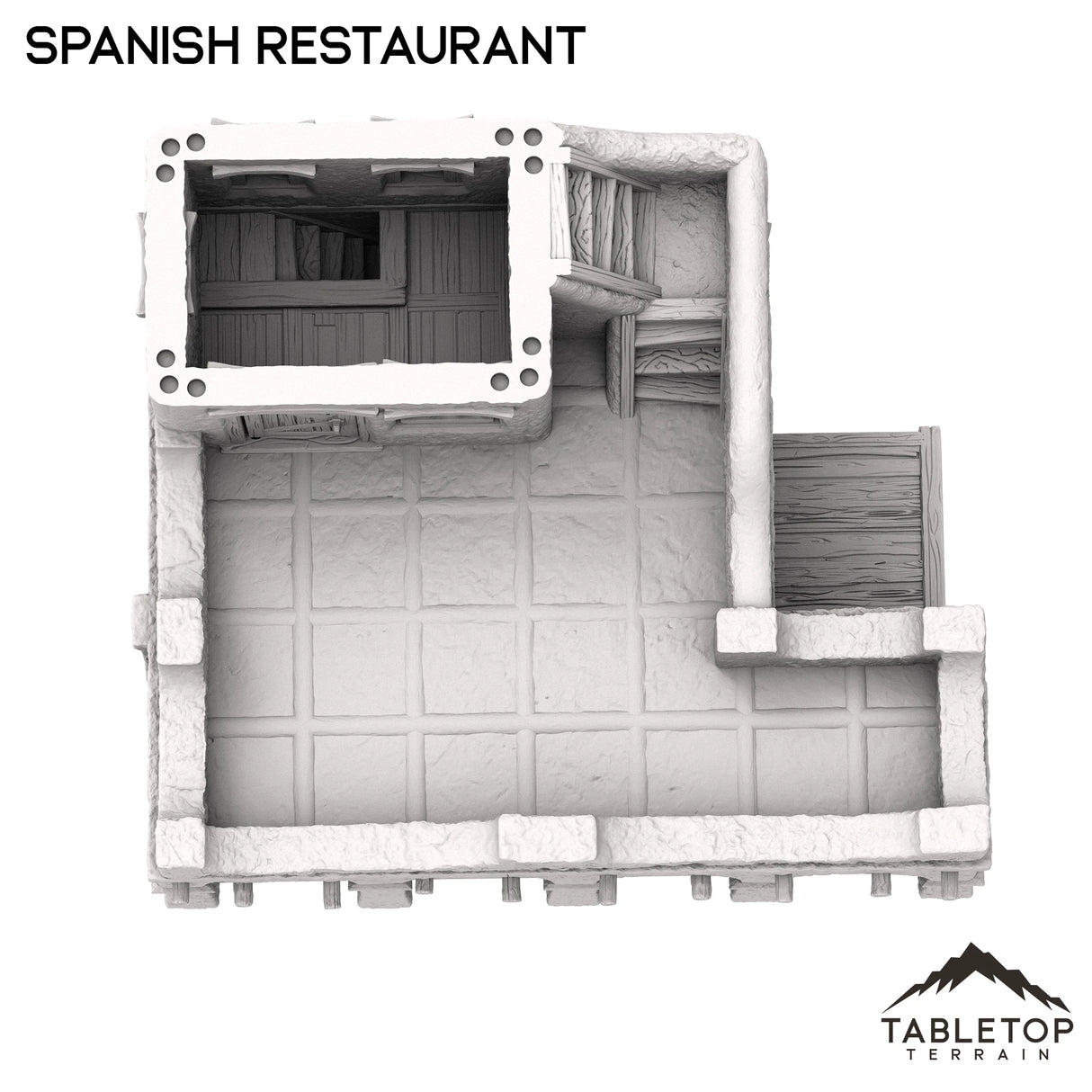 Tabletop Terrain Building Spanish Restaurant - Old Wild Western Rush