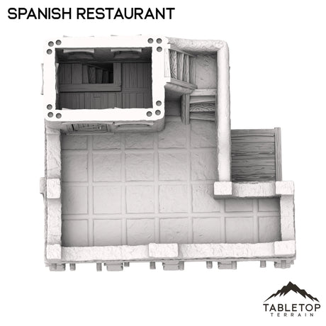 Tabletop Terrain Building Spanish Restaurant - Old Wild Western Rush