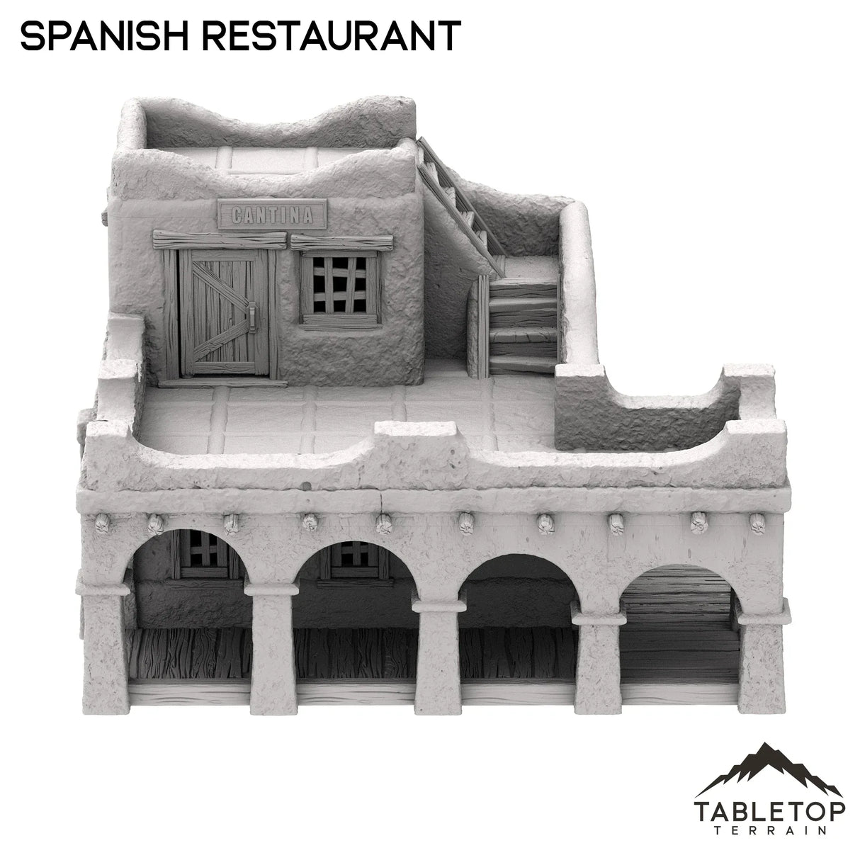 Tabletop Terrain Building Spanish Restaurant - Old Wild Western Rush