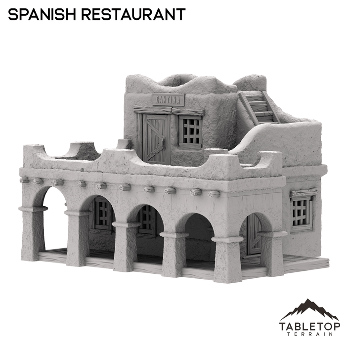 Tabletop Terrain Building Spanish Restaurant - Old Wild Western Rush