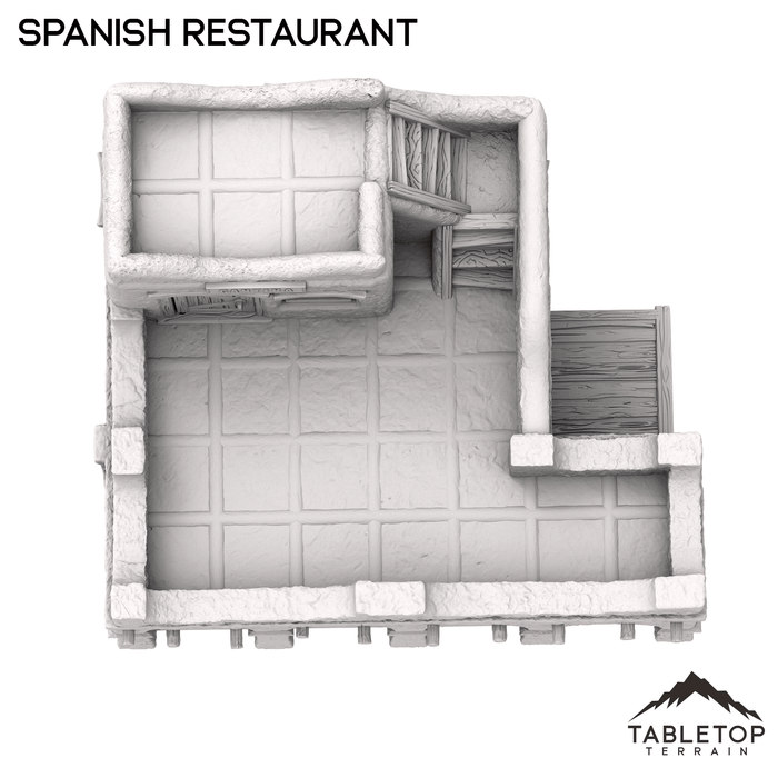 Tabletop Terrain Building Spanish Restaurant - Old Wild Western Rush