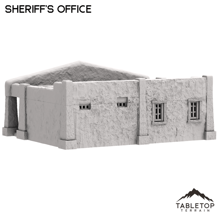 Tabletop Terrain Building Spanish Sheriff's Office + Jail - Old Wild Western Rush