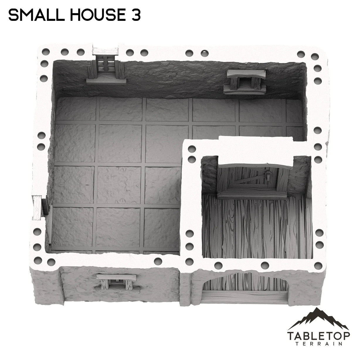 Tabletop Terrain Building Spanish Small House 3 - Old Wild Western Rush