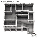 Tabletop Terrain Building Spanish Style Hotel and Saloon - Old Wild Western Rush