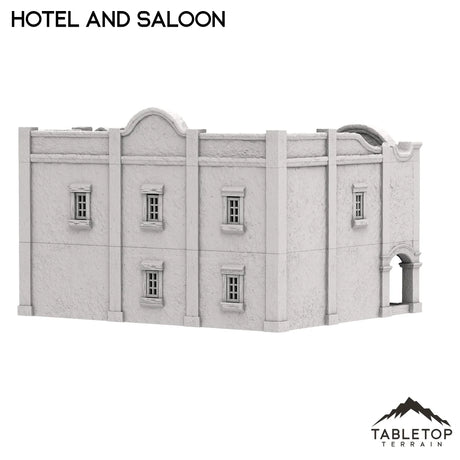 Tabletop Terrain Building Spanish Style Hotel and Saloon - Old Wild Western Rush