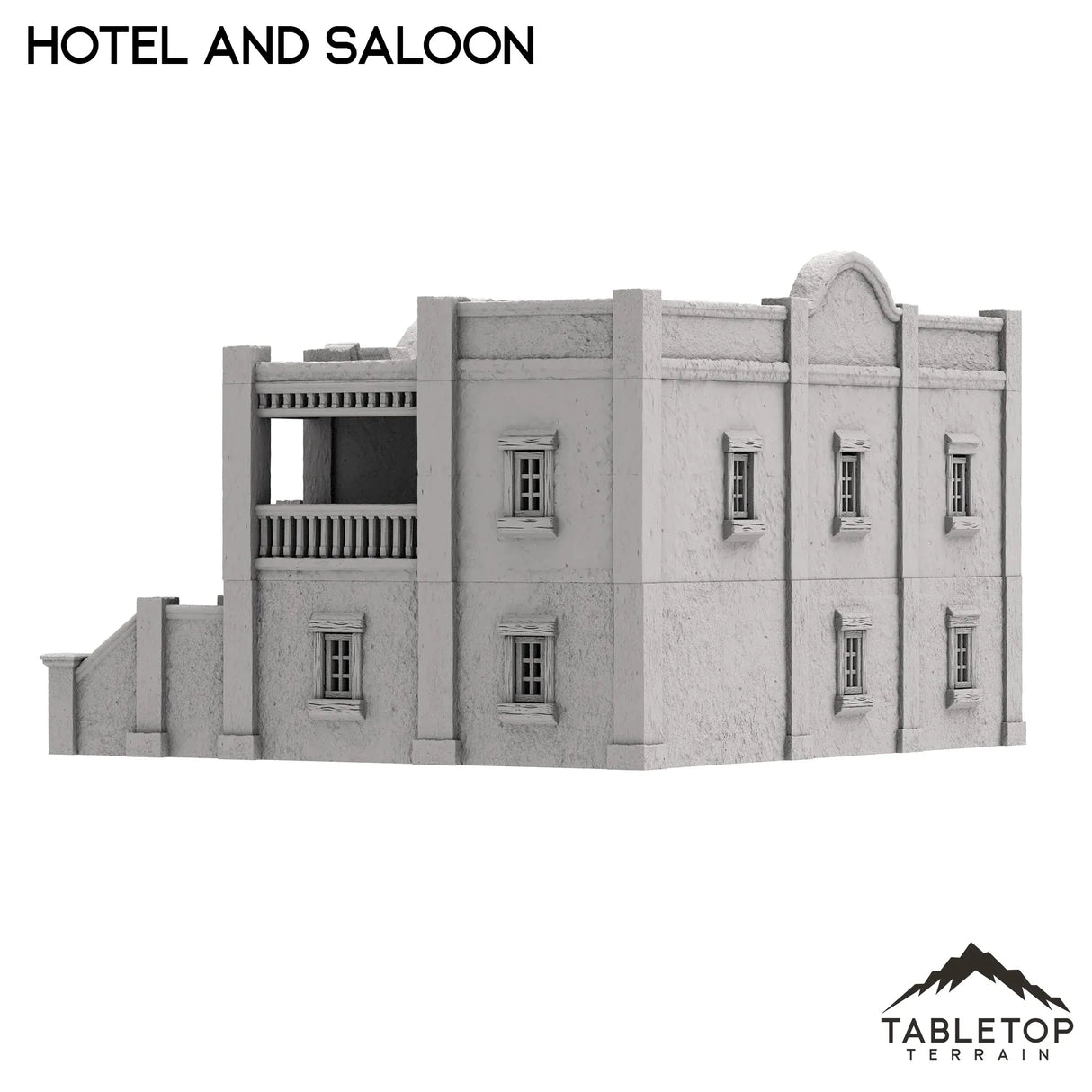 Tabletop Terrain Building Spanish Style Hotel and Saloon - Old Wild Western Rush