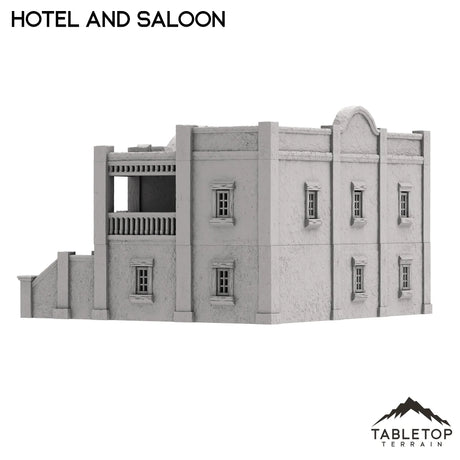 Tabletop Terrain Building Spanish Style Hotel and Saloon - Old Wild Western Rush