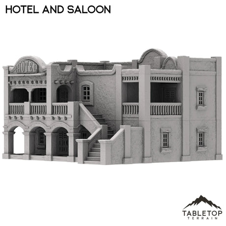 Tabletop Terrain Building Spanish Style Hotel and Saloon - Old Wild Western Rush