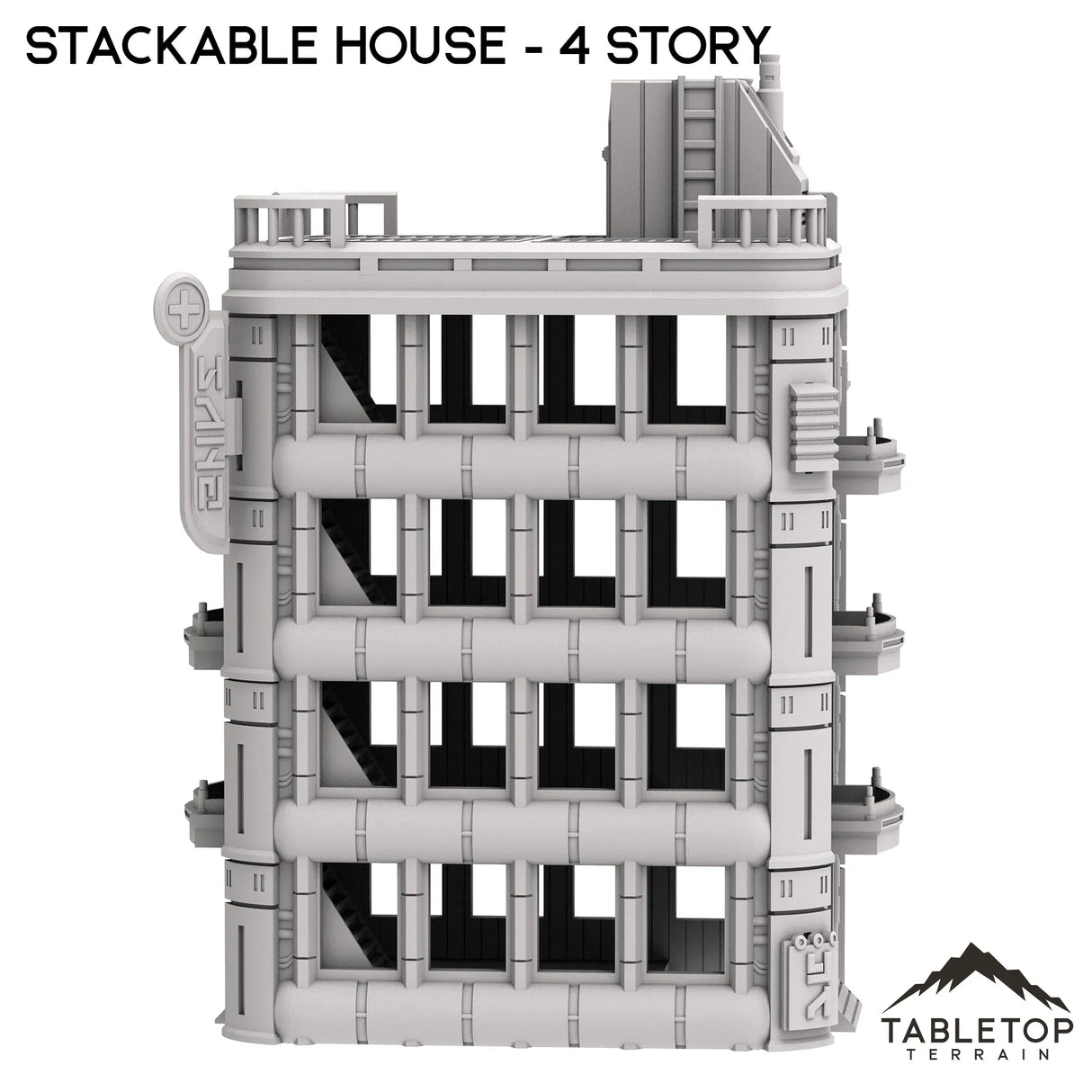 Tabletop Terrain Building Stackable House - Futuristic City