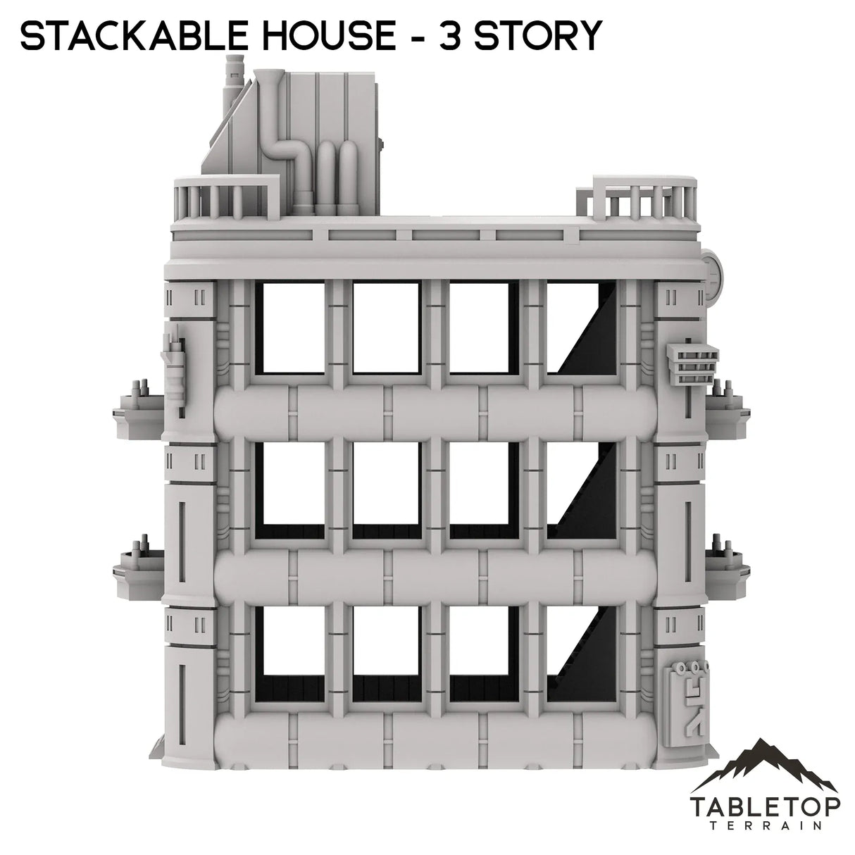 Tabletop Terrain Building Stackable House - Futuristic City
