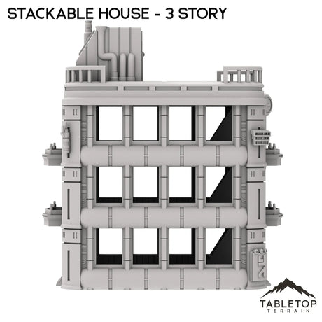 Tabletop Terrain Building Stackable House - Futuristic City